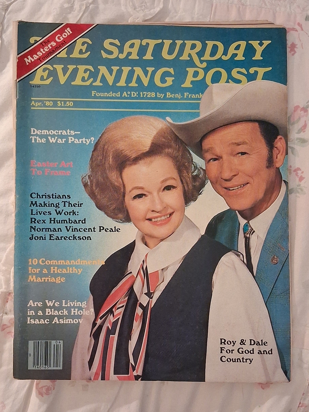 📘The Saturday Evening Post Vintage Magazine - April 1980 - Roy Rogers Cover📘
